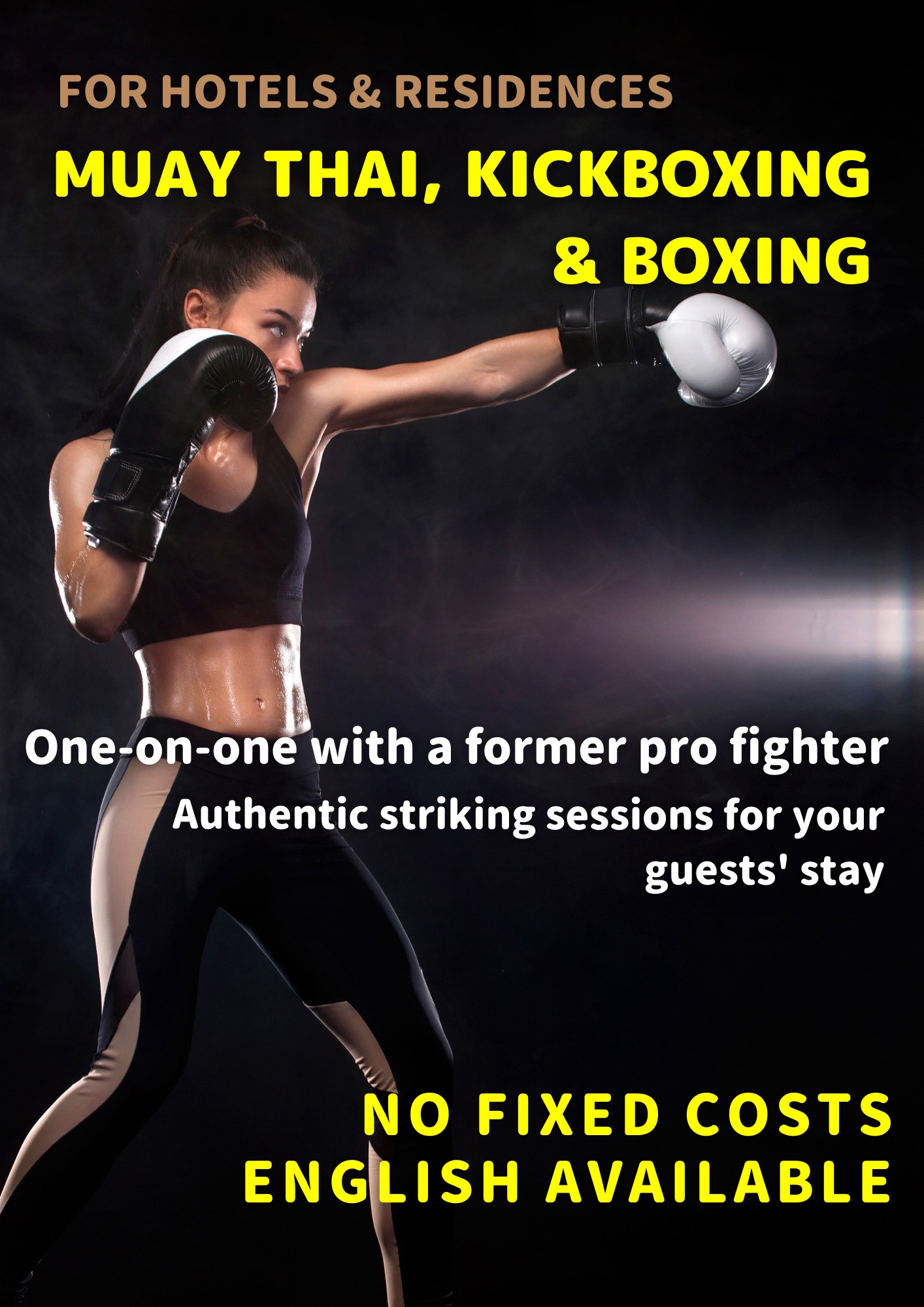 FitSync on-site Muay Thai, kickboxing and boxing for hotels and residences
